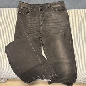 NWOT! Kancan ultra high rise super flare black button fly size 29 jeans